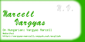 marcell vargyas business card